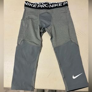 Boys Nike Trainer Tight/ Pants Gray Dri Fit